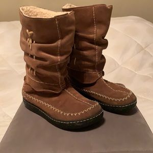 Tsonga Brown Swede and wool boots 7.5